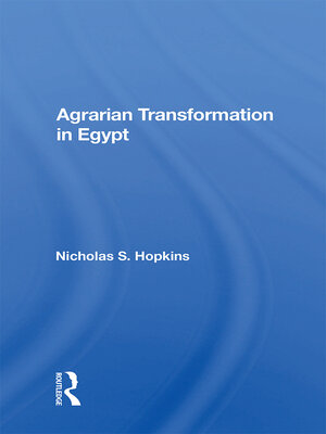 cover image of Agrarian Transformation In Egypt